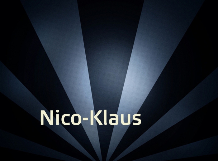 Bilder mit Namen Nico-Klaus