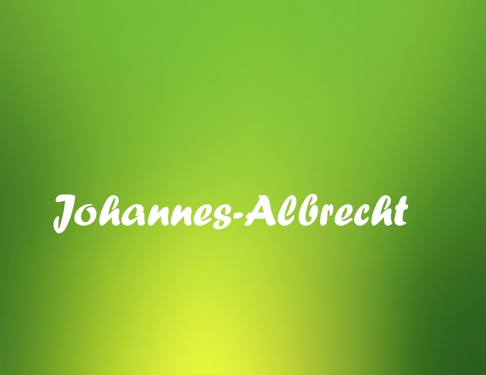 Bildern mit Namen Johannes-Albrecht