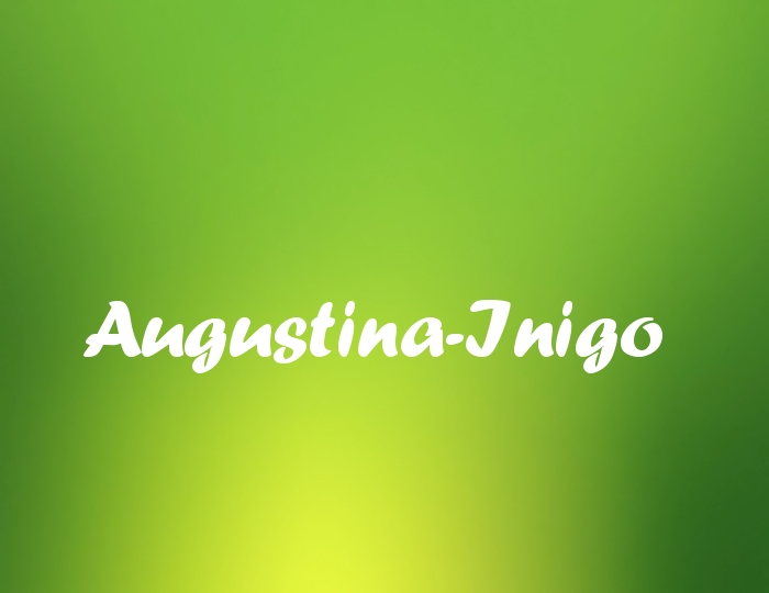 Bildern mit Namen Augustina-Inigo