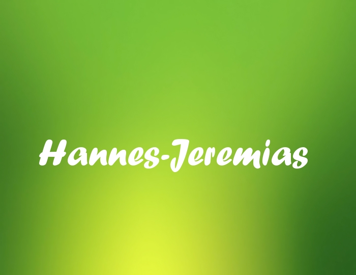 Bildern mit Namen Hannes-Jeremias