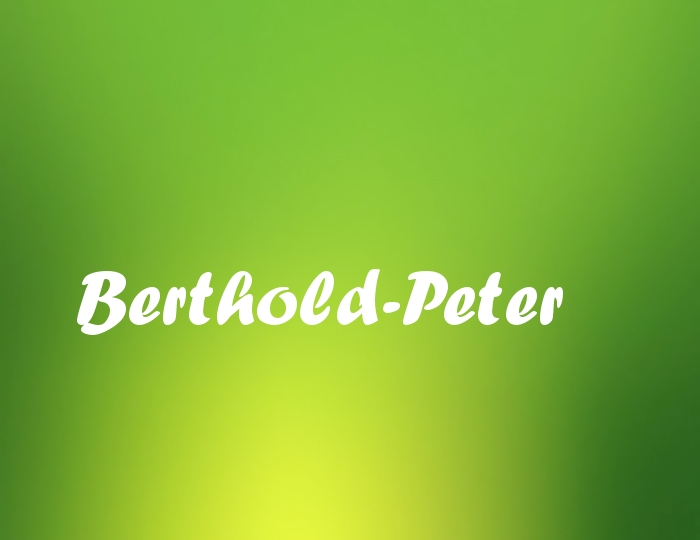 Bildern mit Namen Berthold-Peter