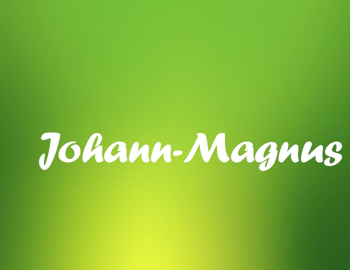 Bildern mit Namen Johann-Magnus