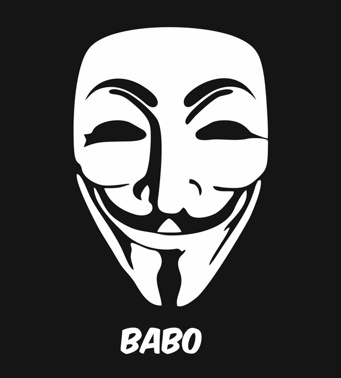 Bilder anonyme Maske namens Babo