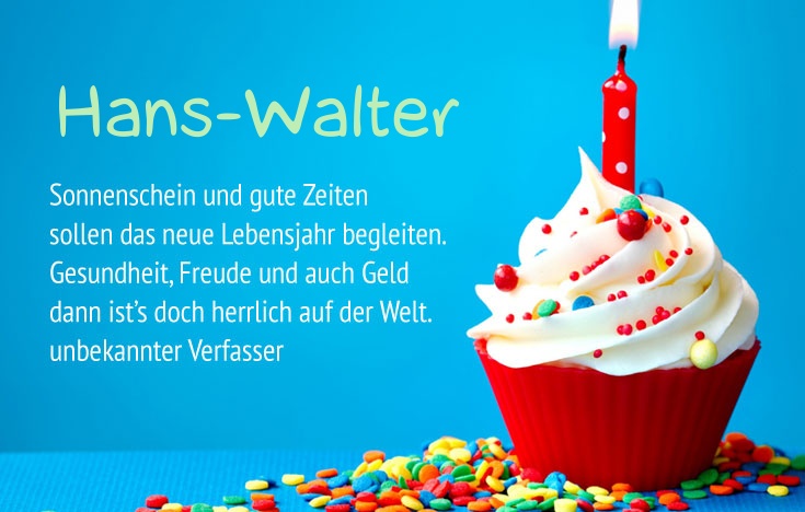 Gratulieren zum geburtstag fr Hans-Walter