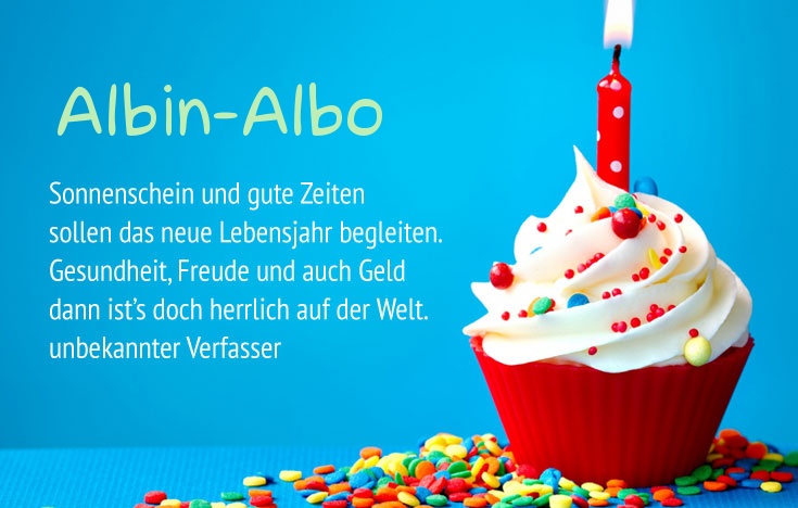 Gratulieren zum geburtstag fr Albin-Albo
