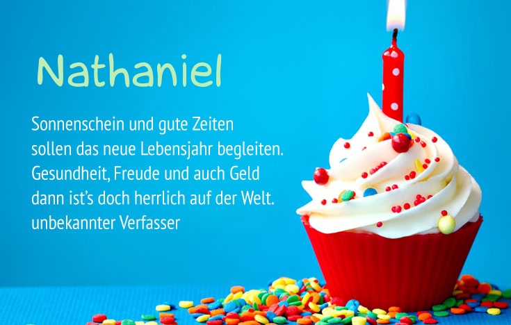 Gratulieren zum geburtstag fr Nathaniel