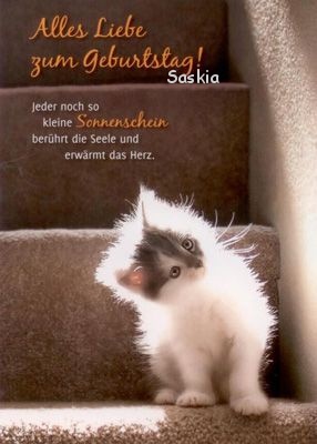 Postkarten zum geburtstag fr Saskia