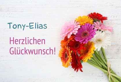 Blumen zum geburtstag fr Tony-Elias