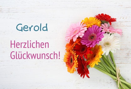 Blumen zum geburtstag fr Gerold