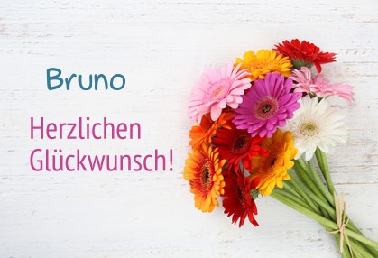 Blumen zum geburtstag fr Bruno