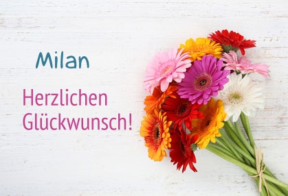 Blumen zum geburtstag fr Milan