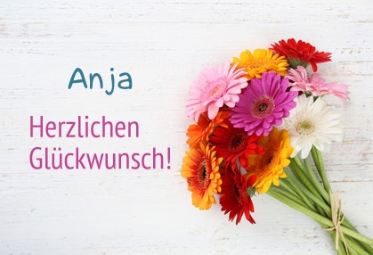 Blumen zum geburtstag für Anja