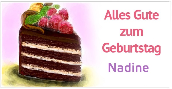 Alles Gute zum Geburtstag, Nadine!