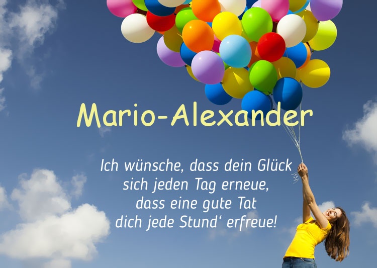 Gedicht zum geburtstag fr Mario-Alexander