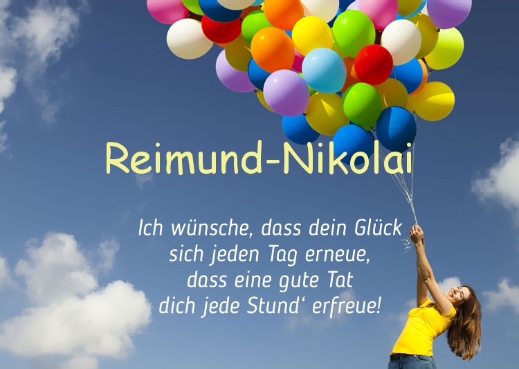 Gedicht zum geburtstag fr Reimund-Nikolai