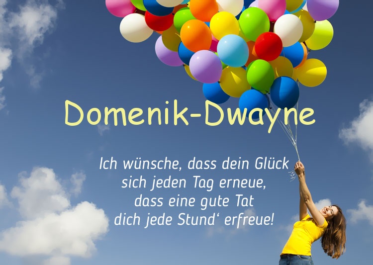 Gedicht zum geburtstag fr Domenik-Dwayne