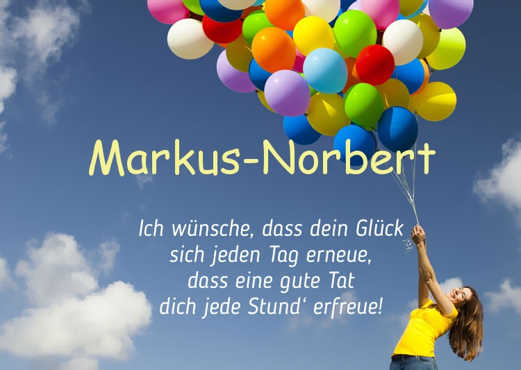 Gedicht zum geburtstag fr Markus-Norbert