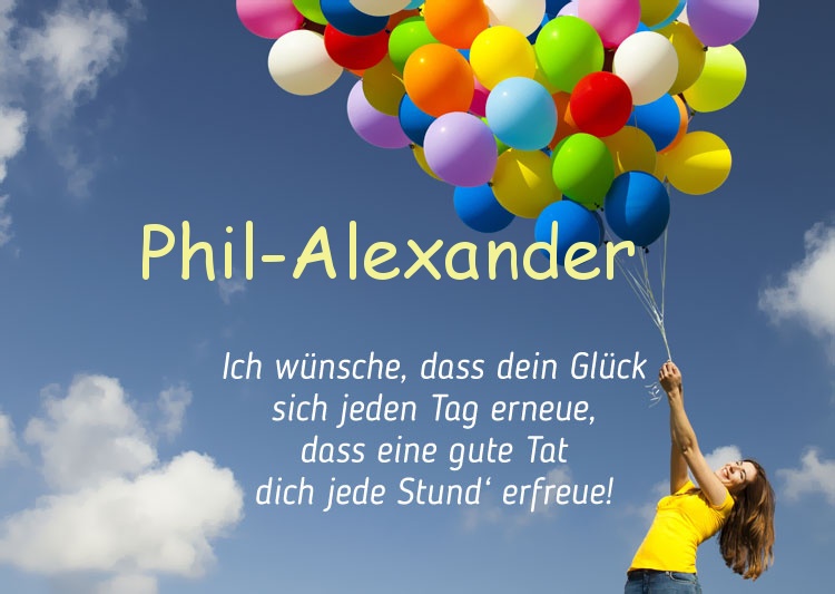 Gedicht zum geburtstag fr Phil-Alexander