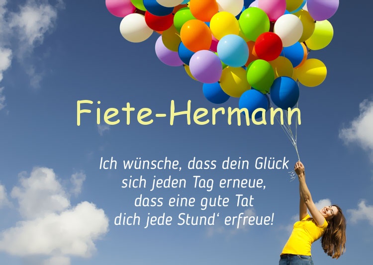 Gedicht zum geburtstag fr Fiete-Hermann