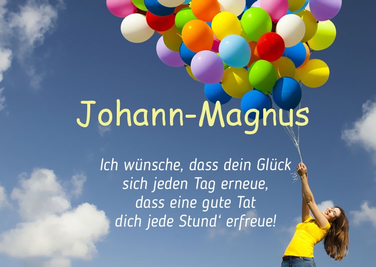 Gedicht zum geburtstag fr Johann-Magnus