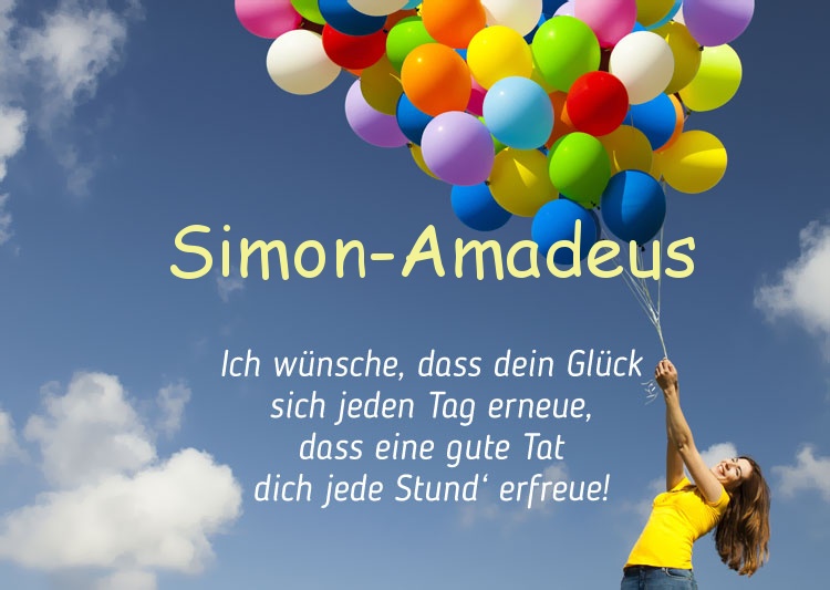 Gedicht zum geburtstag fr Simon-Amadeus