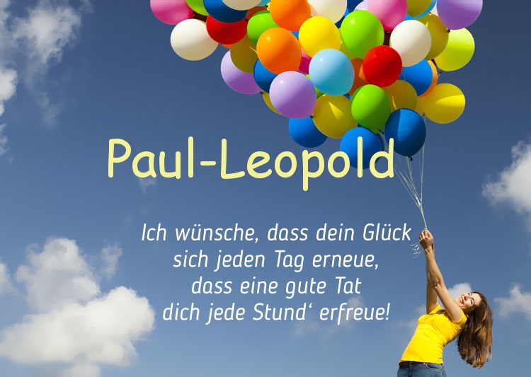 Gedicht zum geburtstag fr Paul-Leopold