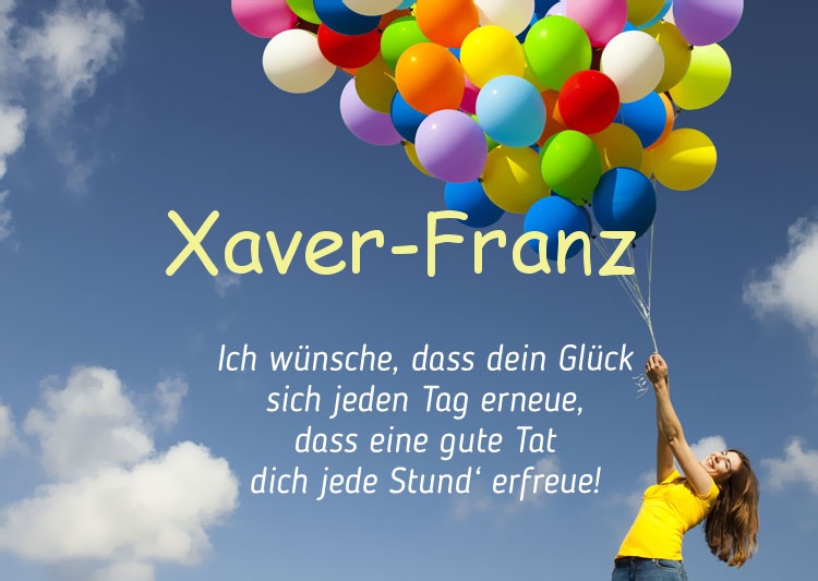 Gedicht zum geburtstag fr Xaver-Franz