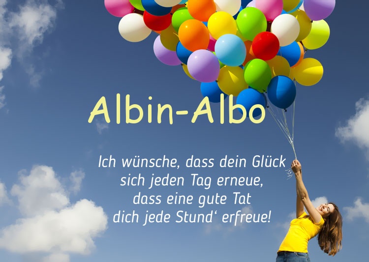 Gedicht zum geburtstag fr Albin-Albo