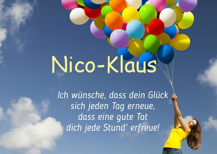 Gedicht zum geburtstag fr Nico-Klaus