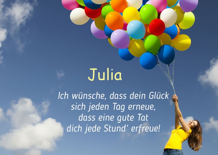 Gedicht zum geburtstag für Julia