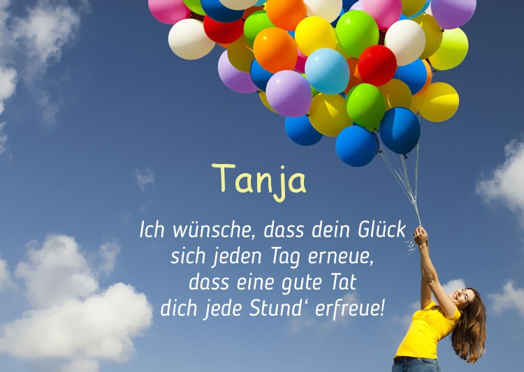 Gedicht zum geburtstag für Tanja