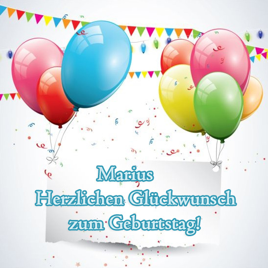 Herzlishen Glckwunsch zum Geburtstag, Marius!