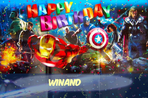 Geburtstagsgre fr Winand von den Marvel-Helden