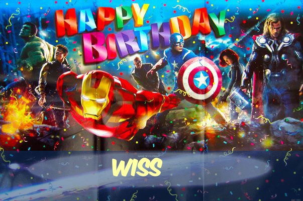 Geburtstagsgre fr Wiss von den Marvel-Helden