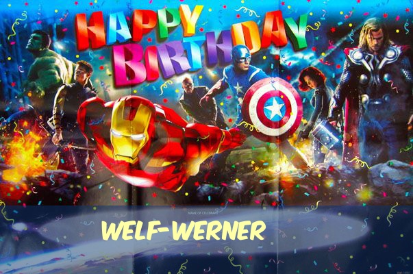 Geburtstagsgre fr Welf-Werner von den Marvel-Helden