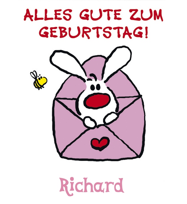 Geburtstagsgre fr Richard vom Hasen