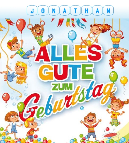 Geburtstagsgre fr das Kind Jonathan