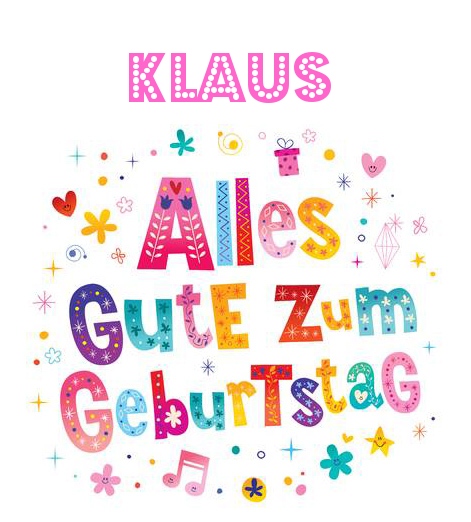 Bunte Geburtstagsgre fr Klaus