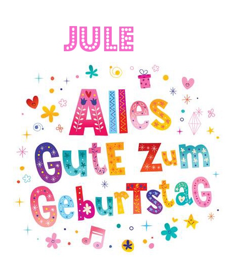 Bunte Geburtstagsgre fr Jule