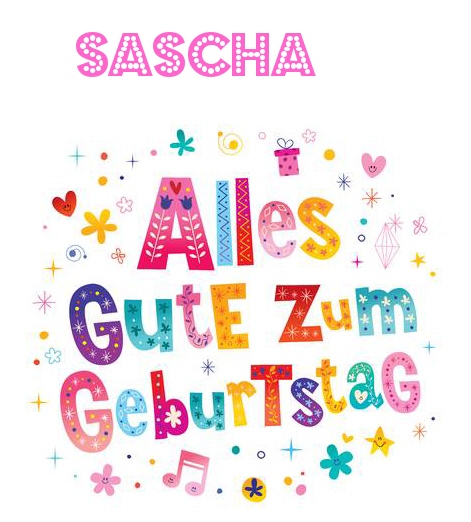 Bunte Geburtstagsgre fr Sascha