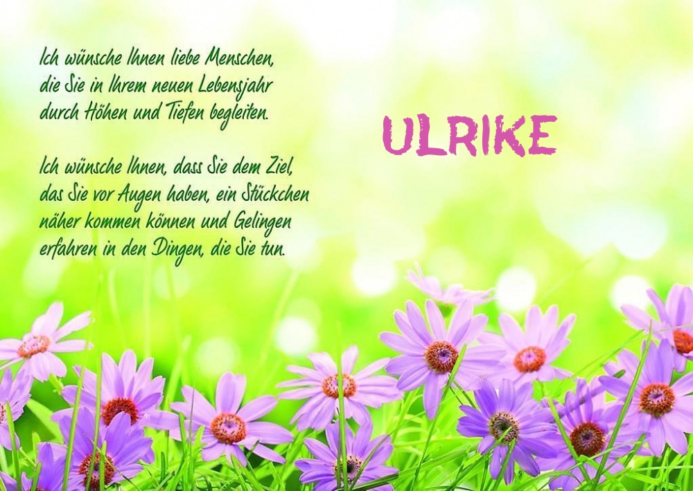 Ein schnes Happy Birthday Gedicht fr Ulrike