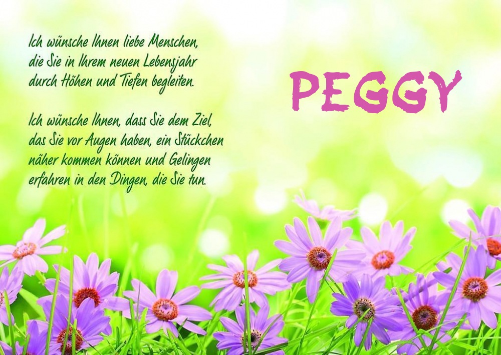 Ein schnes Happy Birthday Gedicht fr Peggy