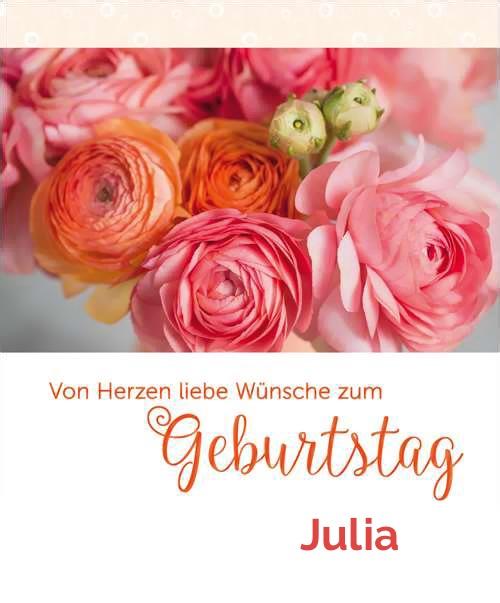 Alles Gute zum Geburtstag Julia