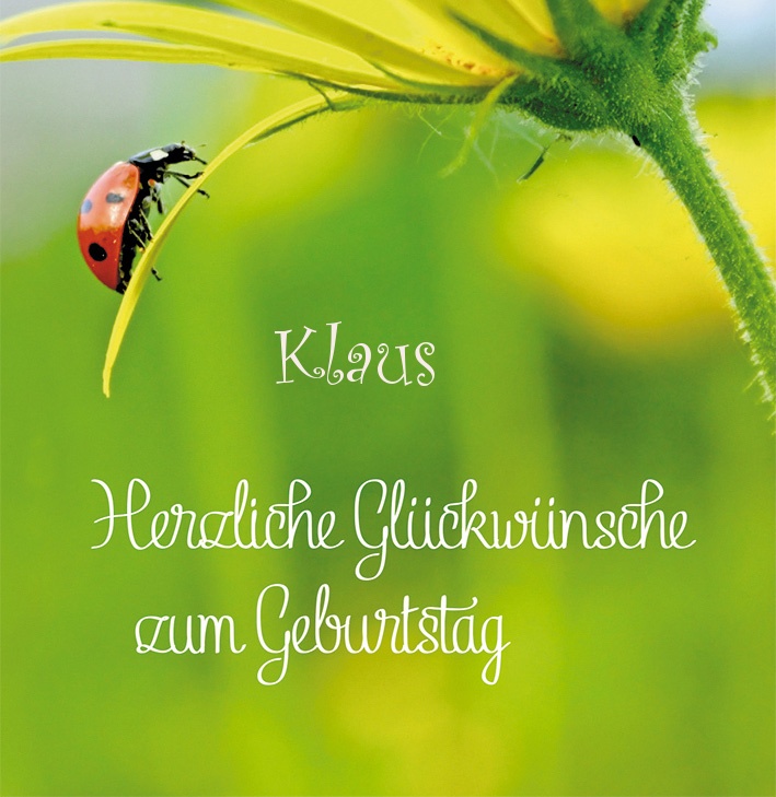 Klaus, Herzlichen Glckwunsch zum Geburtstag!