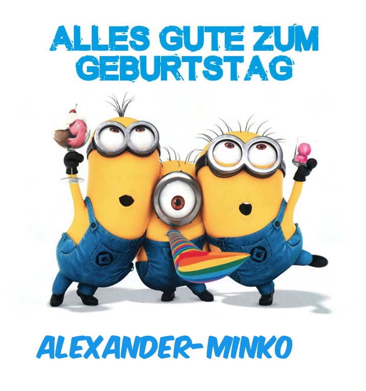 Alles Gute zum Geburtstag von Minions fr Alexander-Minko