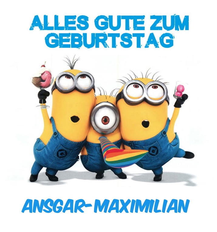 Alles Gute zum Geburtstag von Minions fr Ansgar-Maximilian