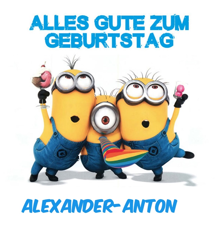 Alles Gute zum Geburtstag von Minions fr Alexander-Anton