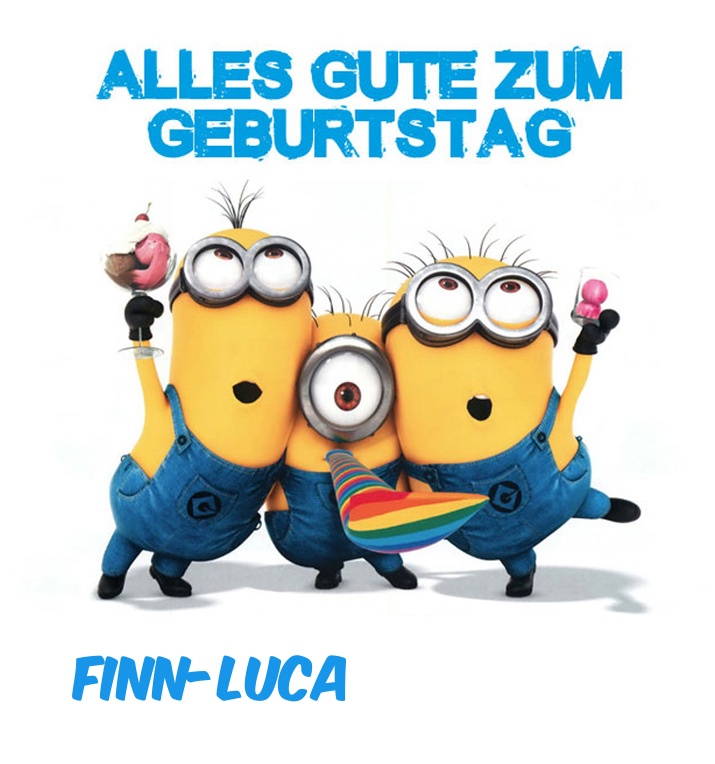 Alles Gute zum Geburtstag von Minions fr Finn-Luca