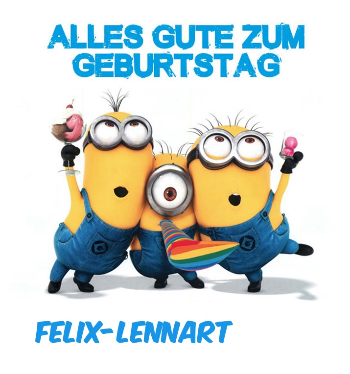 Alles Gute zum Geburtstag von Minions fr Felix-Lennart