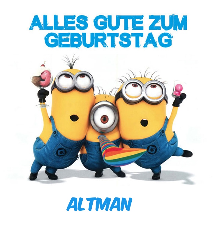Alles Gute zum Geburtstag von Minions fr Altman